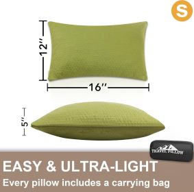 Travel Pillow Backpacking Pillow, Compressible Memory Foam Pillow Breathable Cover for Travel Airplane Hiking and Car