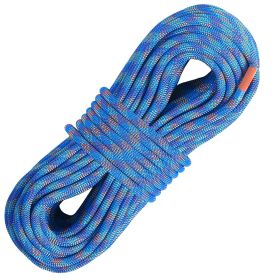 10.2mm Dynamic Climbing Rope, 50M(164ft) Outdoor Rock Climbing Rope 25KN Breaking Tension, Stretchable Fiber Rope with Steel Snap Hooks for Escap