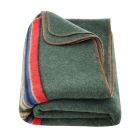 Wool Camping Blanket, Large Warm Stadium Blanket, Waterproof & Windproof, Flame Retardant, Great for Outdoors, Picnics, Hiking, Sports Events, Tr (Color: Multi-color, Material: Wool Blend)