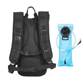 Hydration Backpack, Water Backpack with 3L TPU Water Bladder, Tactical Molle Hiking Hydration Pack with Storage for Men Women (Color: Black, Type: Tactical)