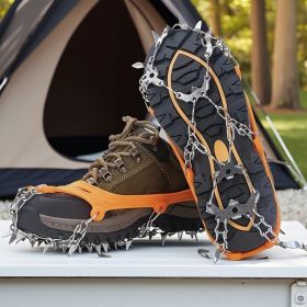 Universal Anti-slip Grip Spikes, 2025 Upgraded Universal Anti-slip Spikes for Ice Skates And Boots, with 19 Steel Spikes, Ice And Snow Grip Spike (Model: M)