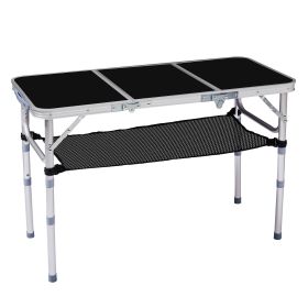 Outdoor Folding Camping Table, 3ft Portable Pinic Table with 3 Adjustable Height (Default: default title)